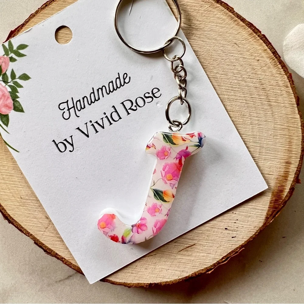 Handmade Initial Keychain | Letter J - Picture 2 of 4